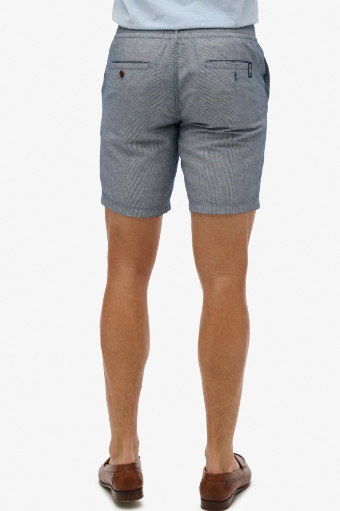 MERCHANT LINEN SHORT M7110455A NAVY STRIPE